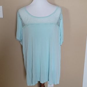 Lane Bryant Blue Lace top